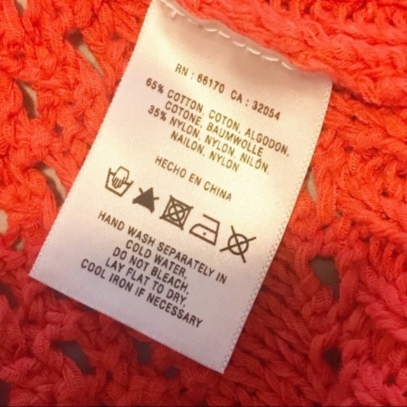 Anthropologie Guinevere Small In Summary Orange Short Sleeve Open Front Cardigan - Picture 5 of 6